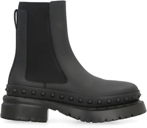 Valentino Garavani - Rockstud M-Way leather Chelsea boots-1